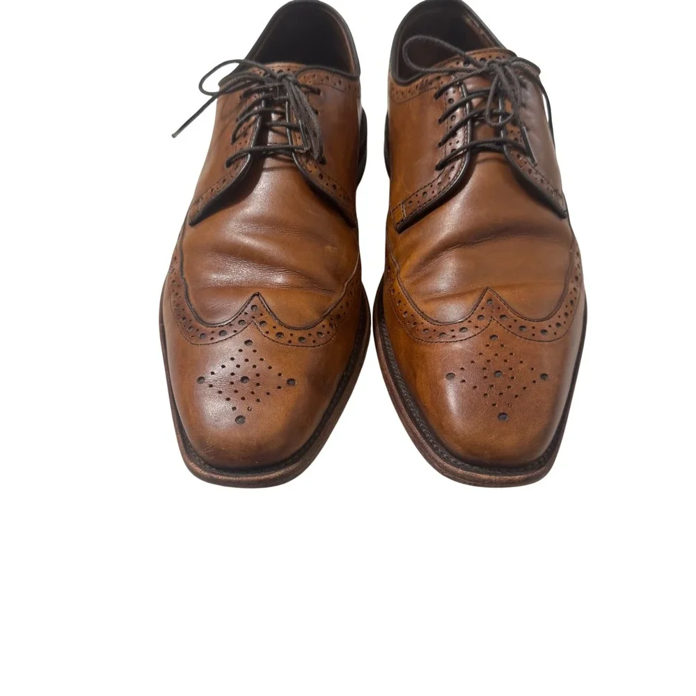 Allen Edmonds Bel Air Wingtip Oxfords Mens 10 D Brown Leather Dress Shoes Good